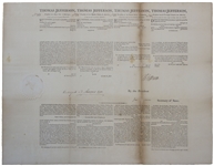 Thomas Jefferson Document Signed as President -- 4-Language Ship's Papers Also Signed by James Madison